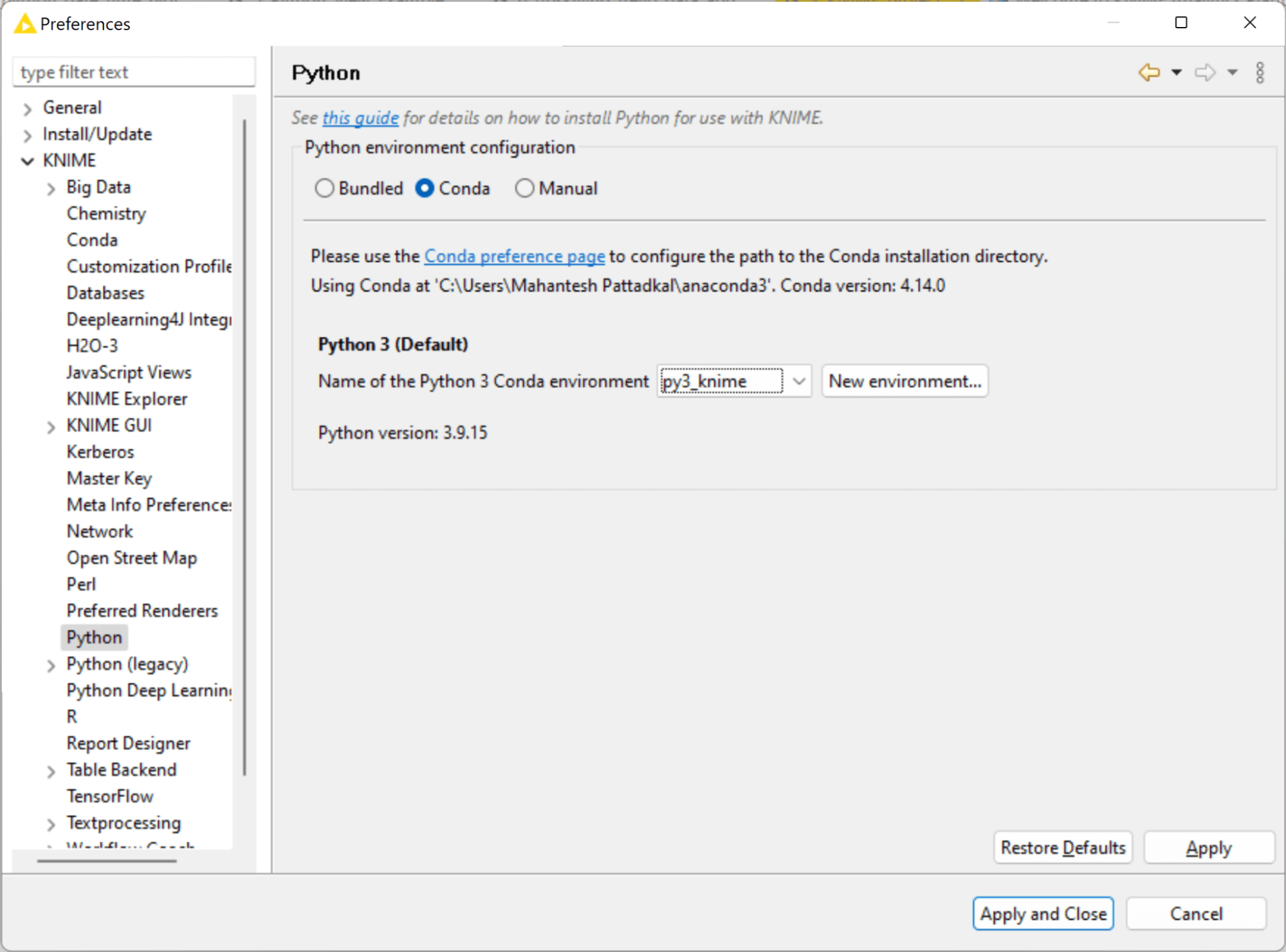 How to Set Up Your Python Extensions KNIME