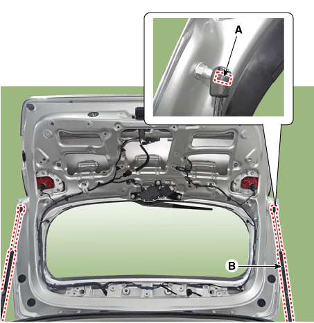 Kia Niro : Tailgate Assembly Repair procedures : Tailgate