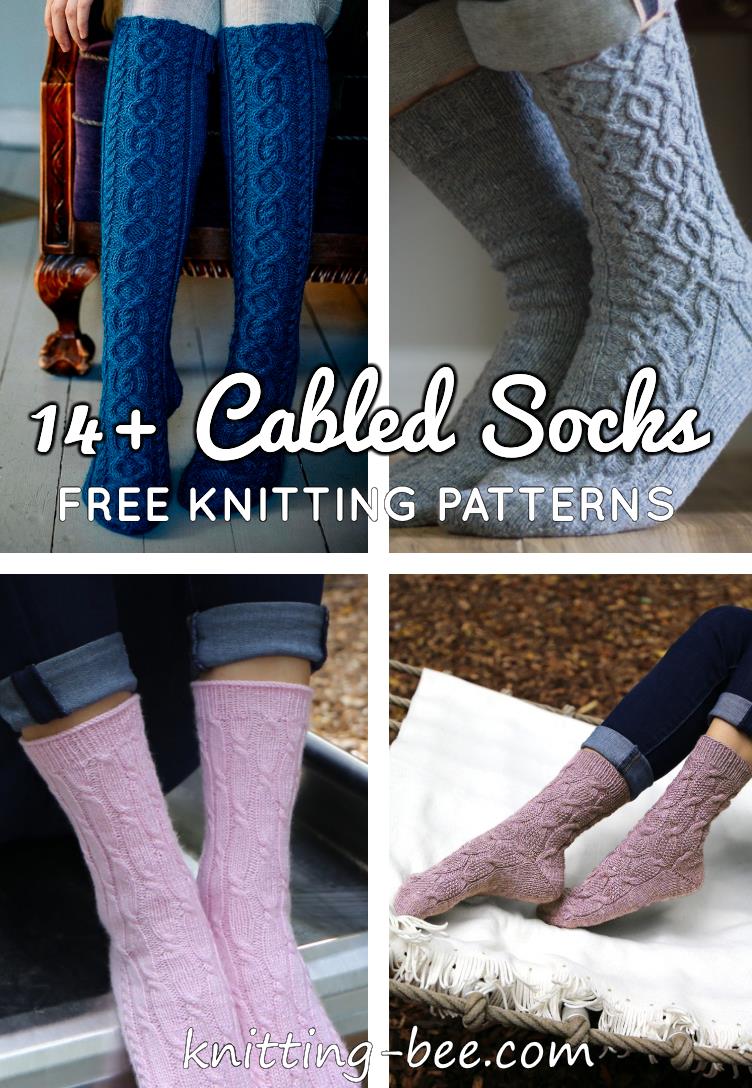 14 + Free Cable Pattern Sock Knitting Patterns Knitting Bee