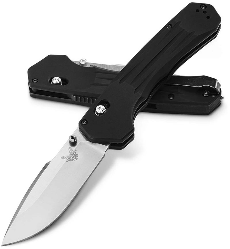Benchmade 407 Vallation Stonewash S30V Black Aluminum Assisted Open