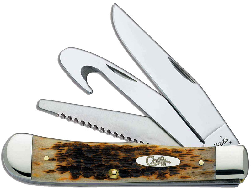 Case Knives Case Amber Bone Hunter Trapper, CA149