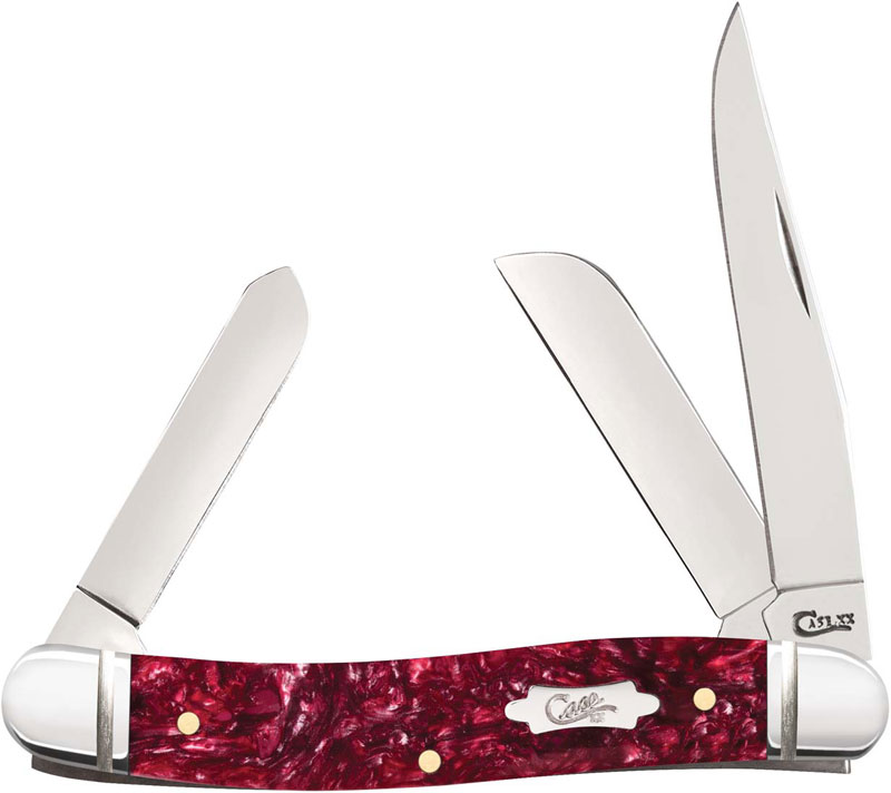 Case Medium Stockman Knife 23181 Smooth Burgundy Kirinite 10318SS