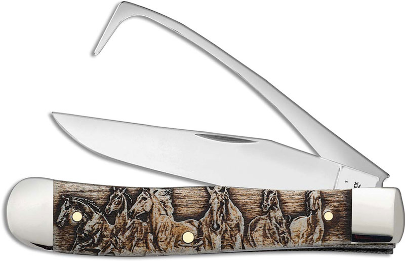 Case Equestrian's Knife 25985 Limited Embellished Smooth Natural Bone