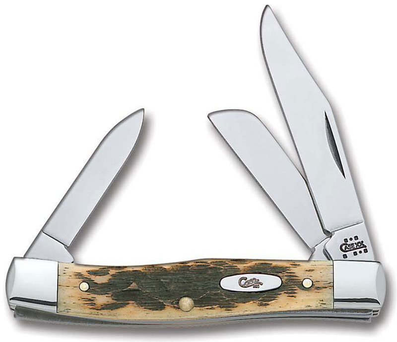 Case Medium Stockman, Amber Bone CV, CA79