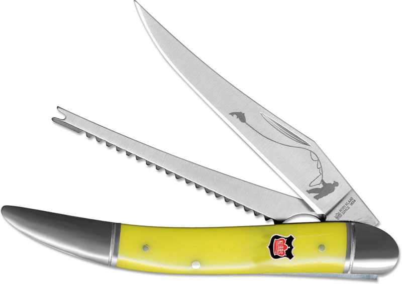 Kissing Crane Knives Kissing Crane Fisherman Knife, Yellow, KC3233
