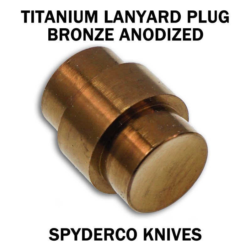 KP Custom Titanium Lanyard Plug for Spyderco Para Military 2 or Para 3