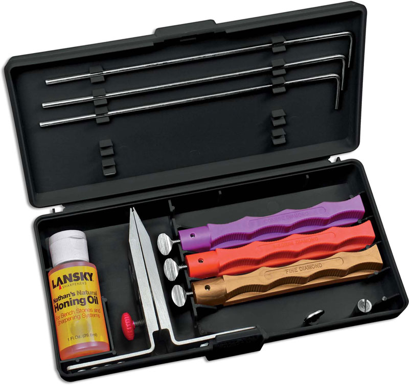 Lansky Knife Sharpener, Standard Diamond Sharpening System, LKLK3DM