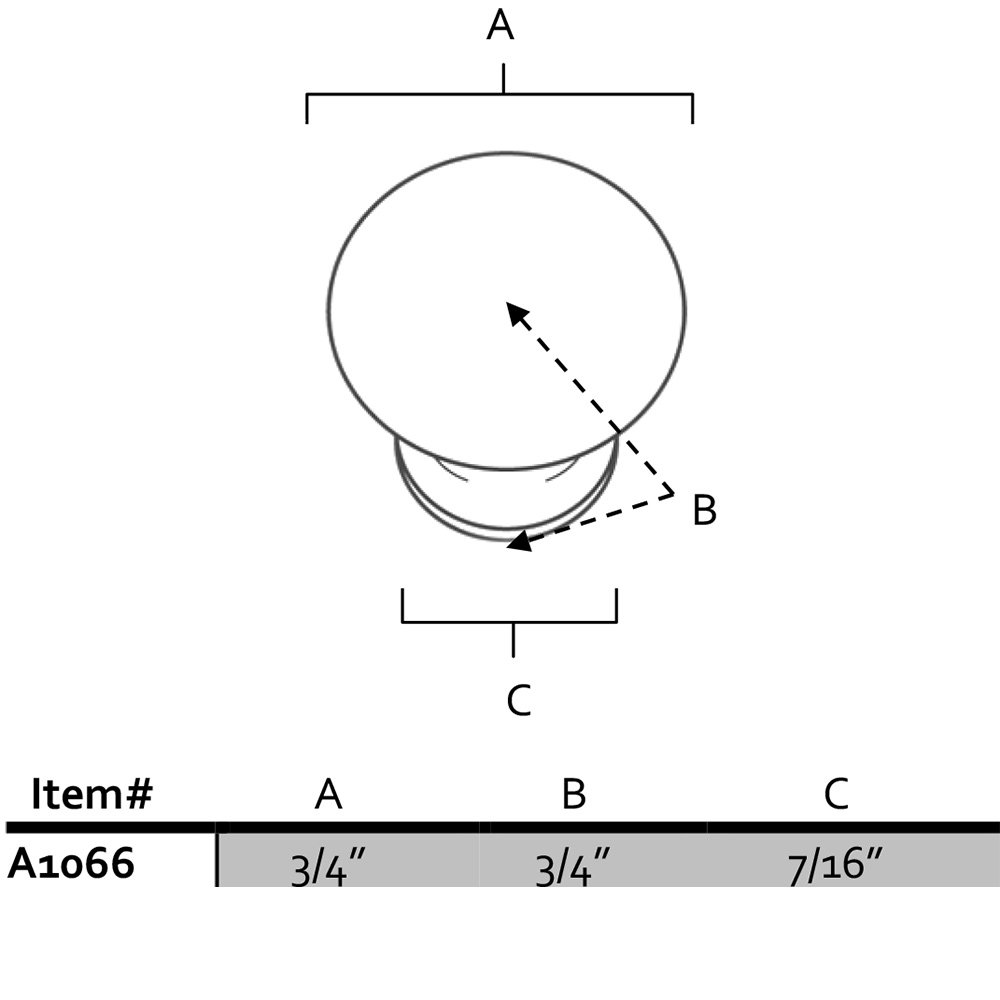 Knobs IV Collection Solid Brass 3/4" Knob in Antique English by Alno