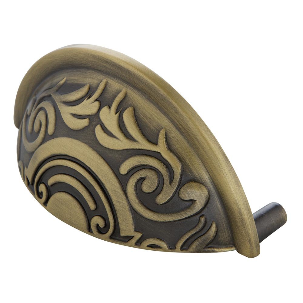 Enfield Collection 3" Centers Victorian Cup Pull in Antique Brass by