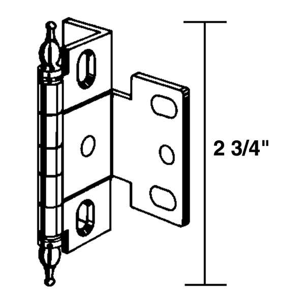 Styles Inspiration XXXIV Collection 2 3/4" Long Full Wrap Hinge (Pair