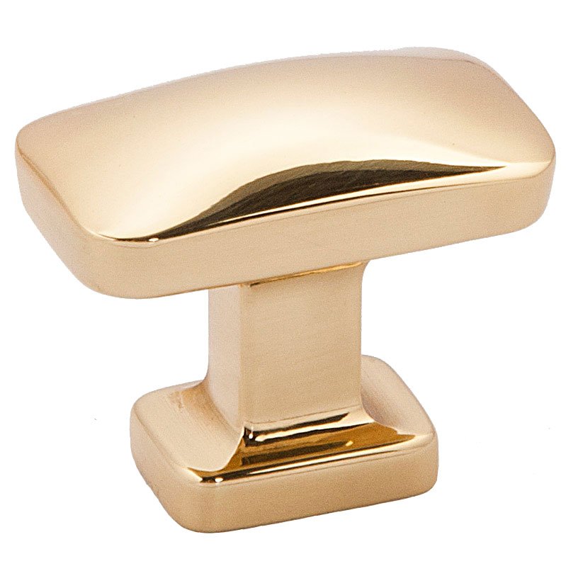 Cloud Collection 1 1/4" Rectangular Knob in Polished Brass by Alno