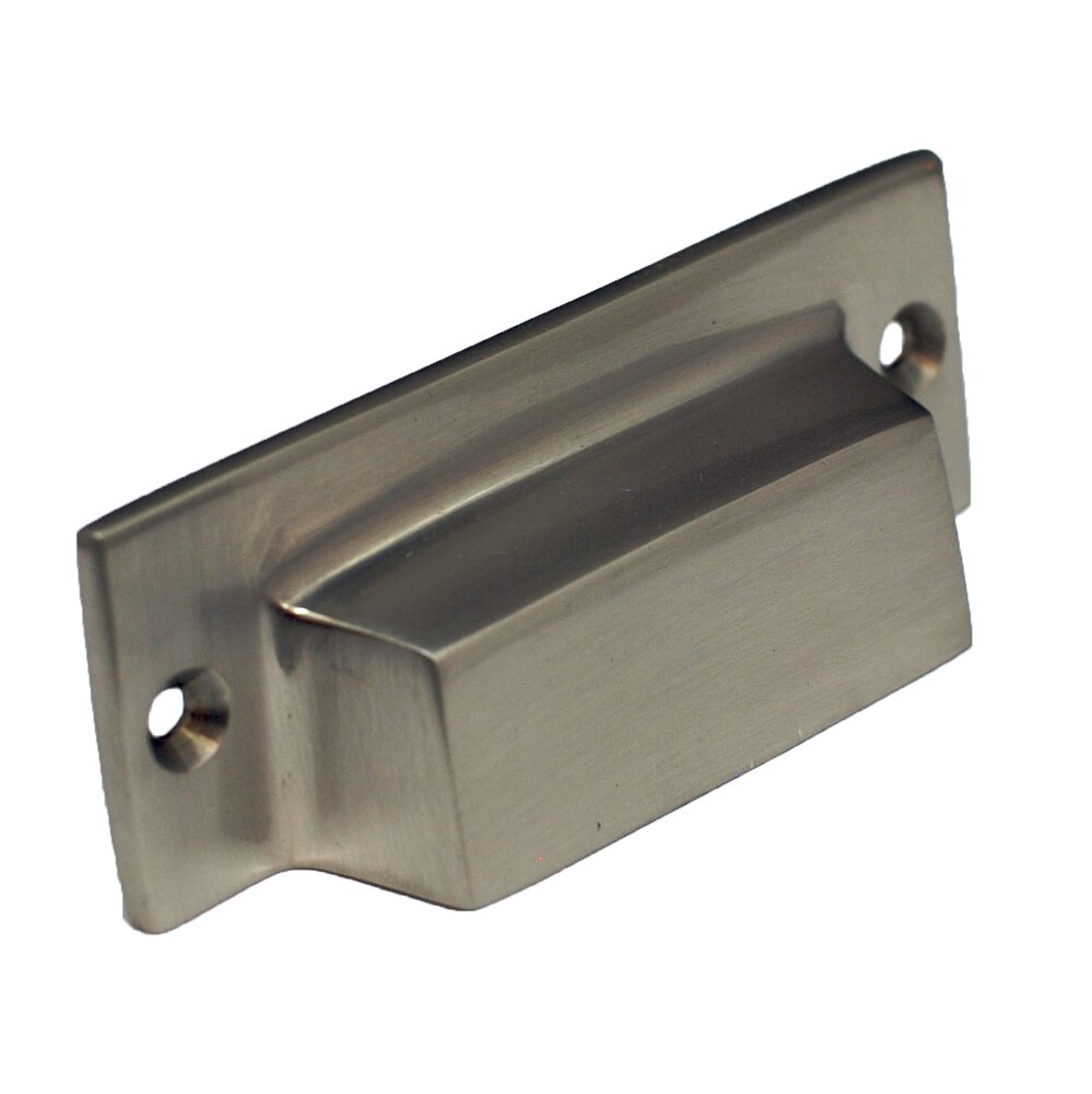Vintage Brass Collection 3 " Mission Square Bin Pull in Satin Nickel by Cal Crystal VB44