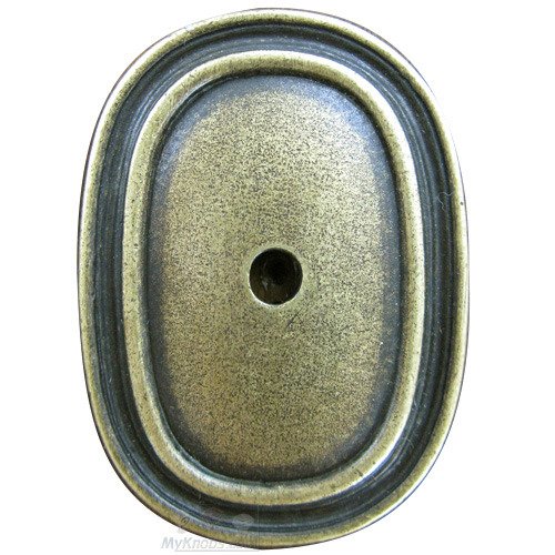 Backplates Collection Oval Knob Backplate in Antique Brass by Edgar Berebi 8027AB Knobs 4 Less