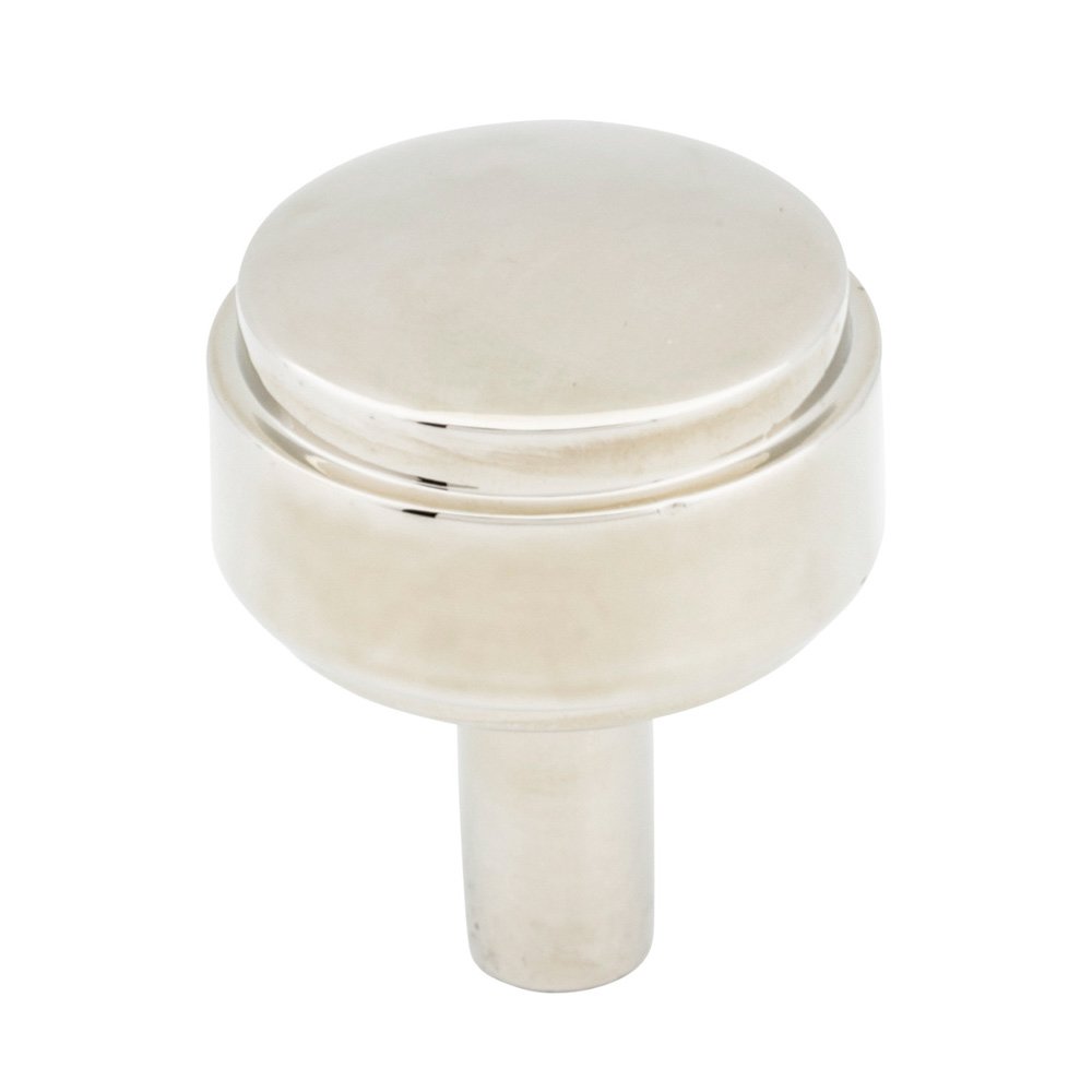 Hayworth Hardware Collection 1 1/8" Round Knob in Polished Nickel by Jeffrey Alexander