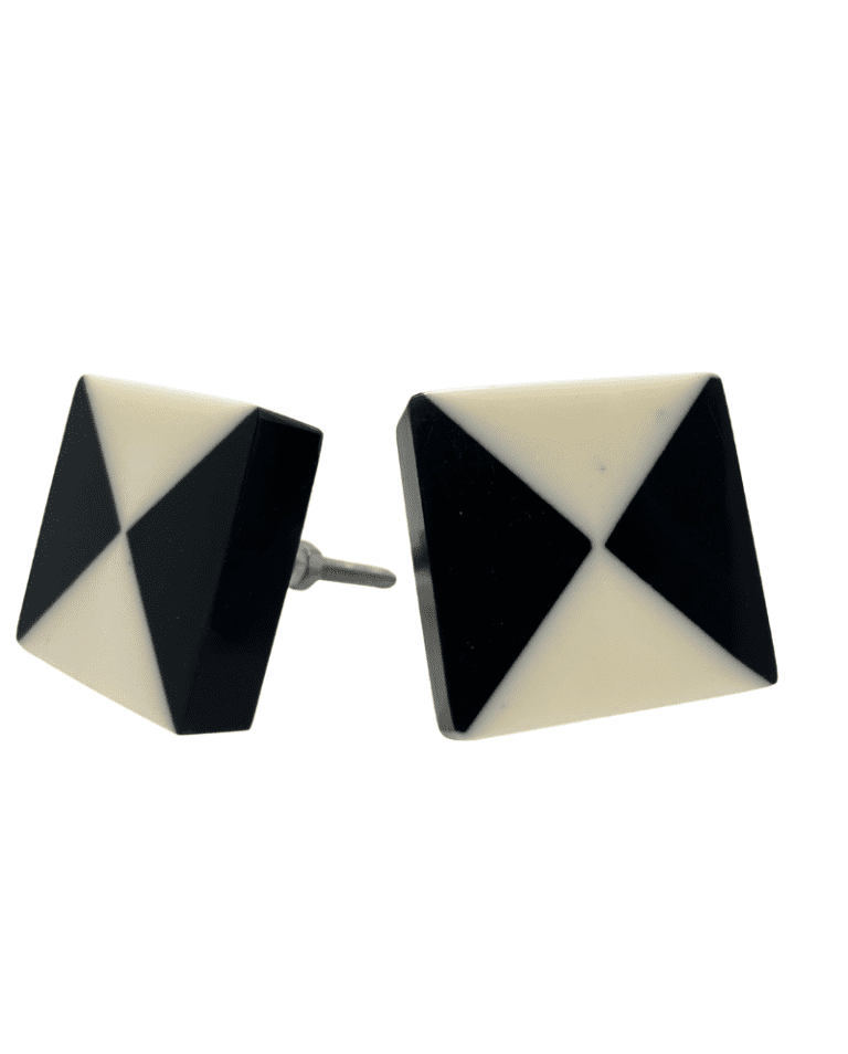 Black and White Square Resin Knobs Knobs & Handles
