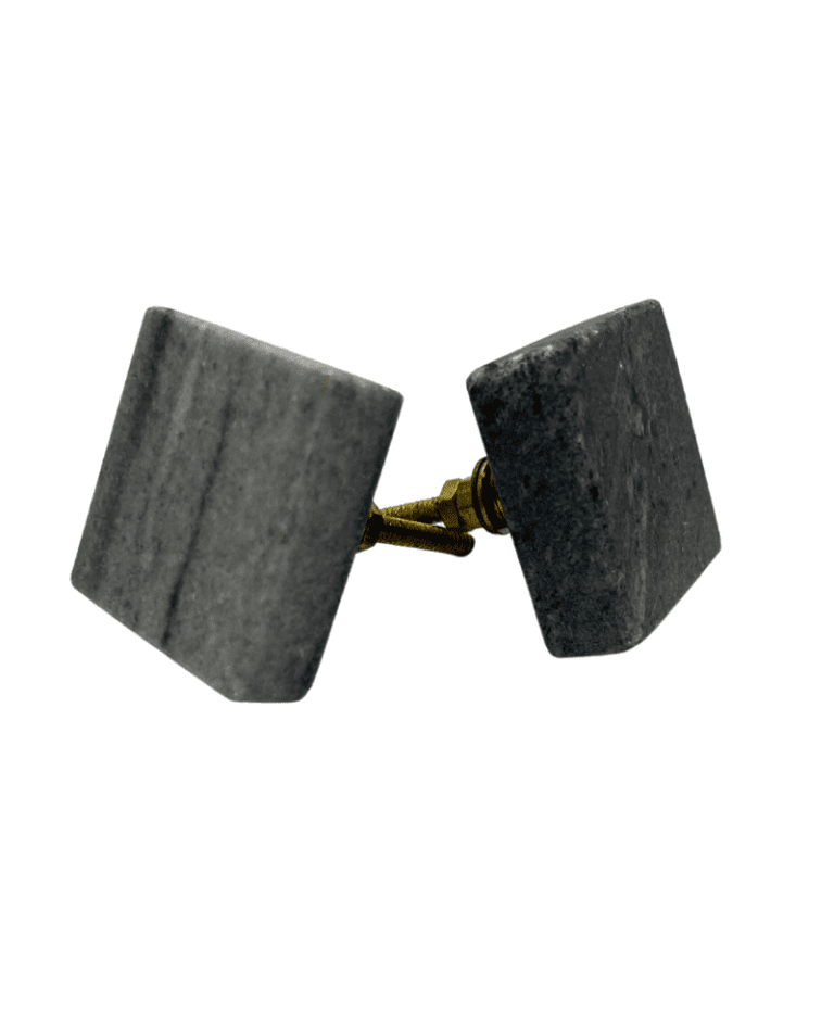Grey Square Marble Knob Knobs & Handles