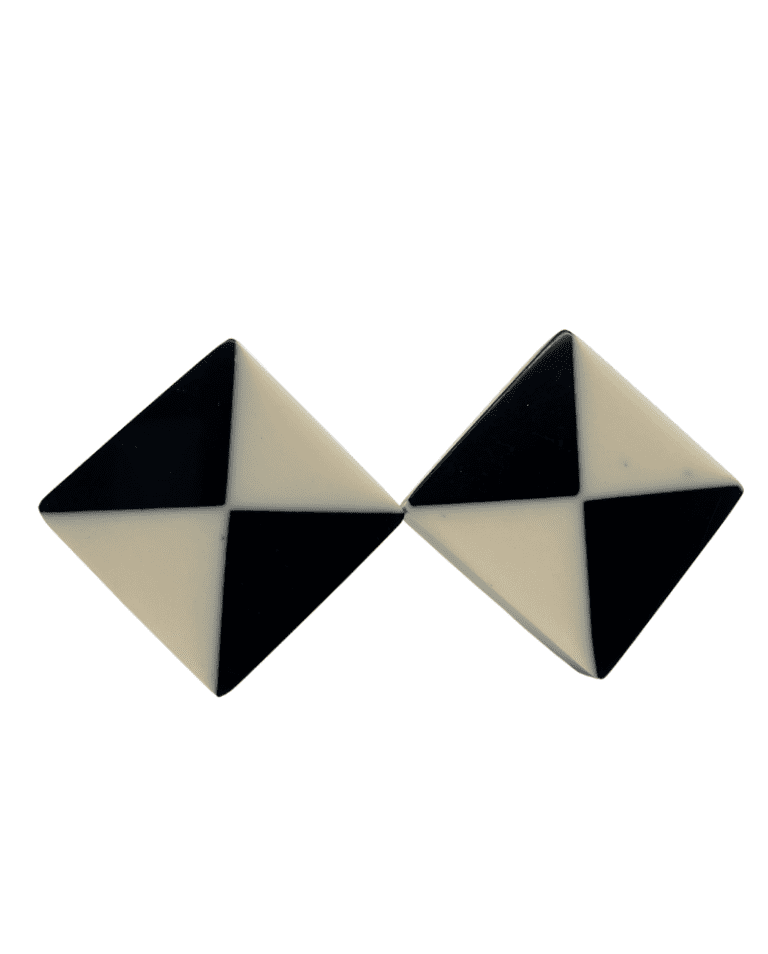 Black and White Square Resin Knobs Knobs & Handles