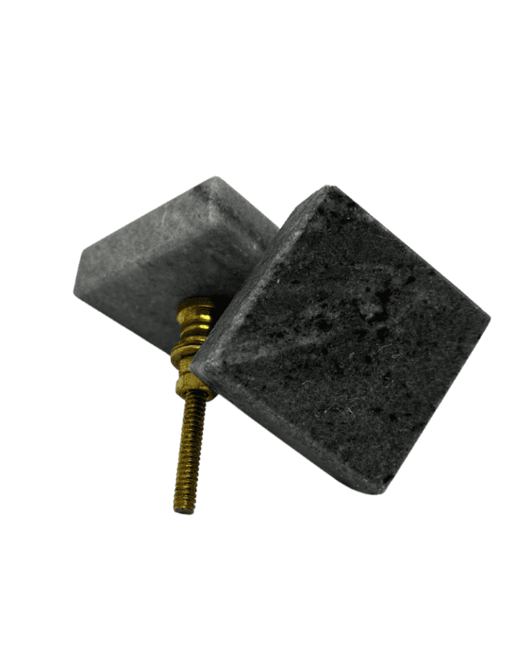 Grey Square Marble Knob Knobs & Handles