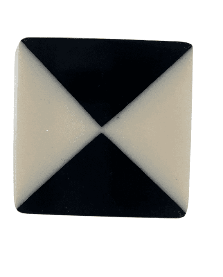 Black and White Square Resin Knobs Knobs & Handles