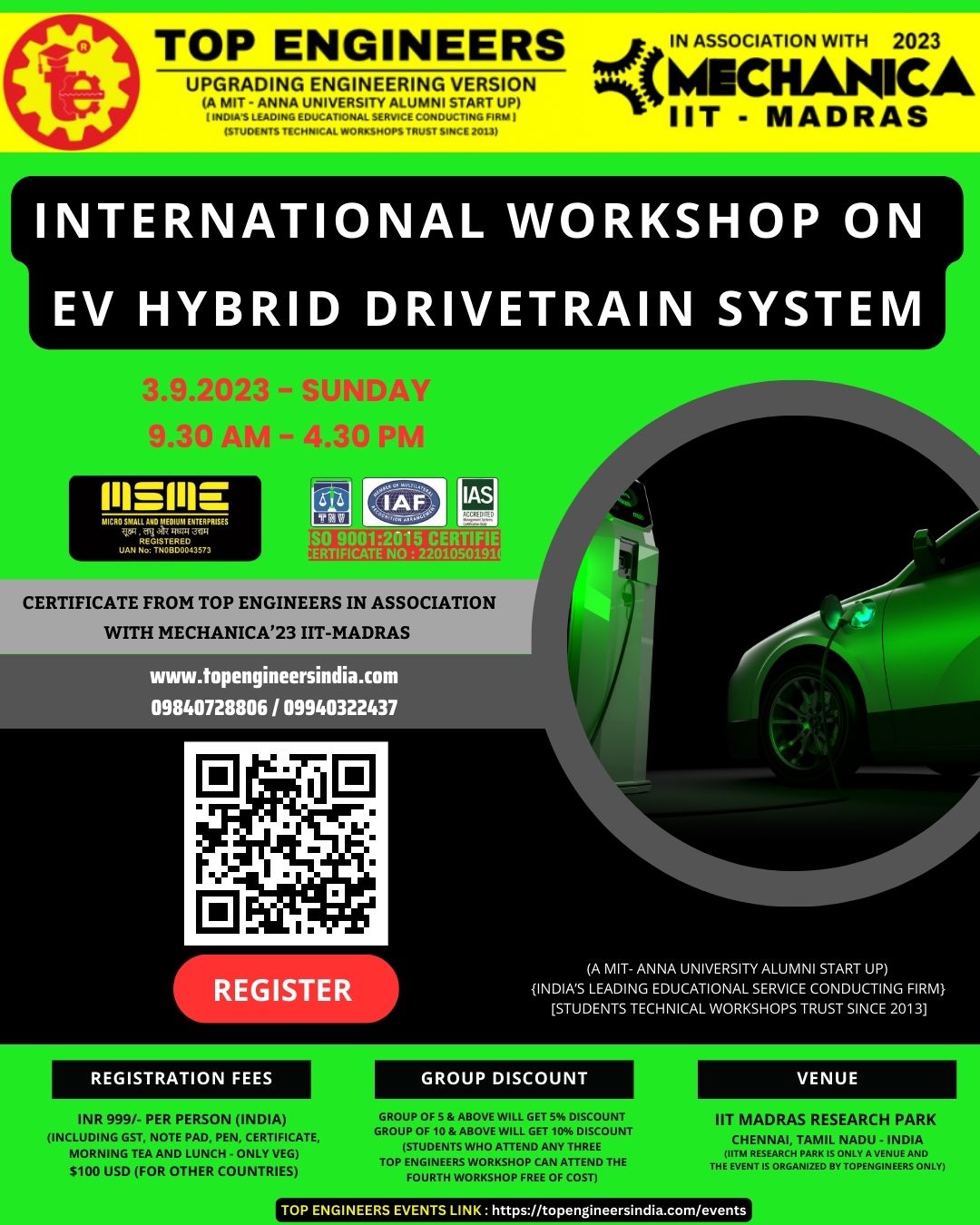 International on EV Hybrid Drivetrain System 2023, Top