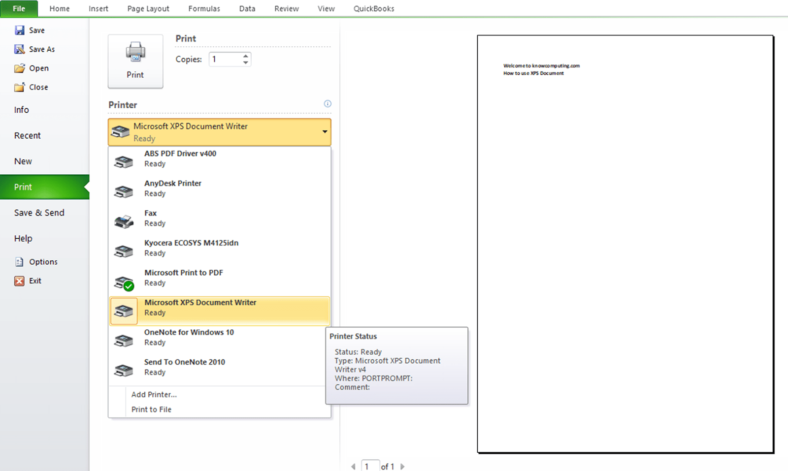 Microsoft XPS document writer install and benefits Know Computing