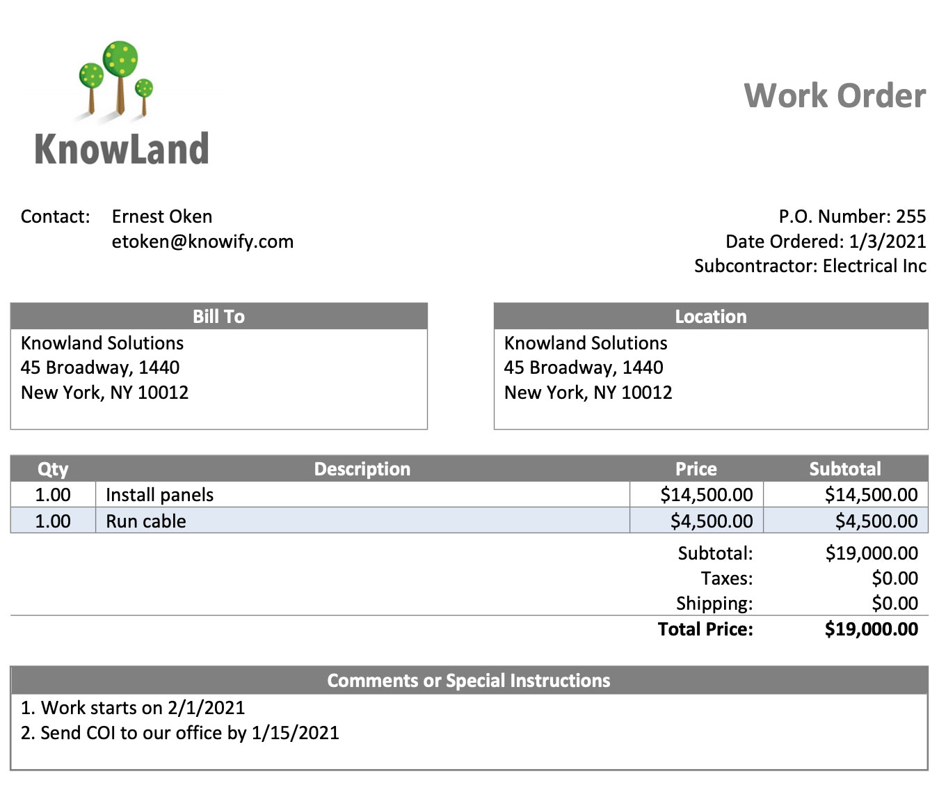 Aia Invoice Template