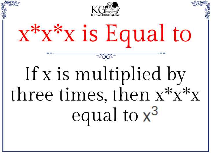 x*x*x is Equal to x*x*x equal to ? Knowledge Glow