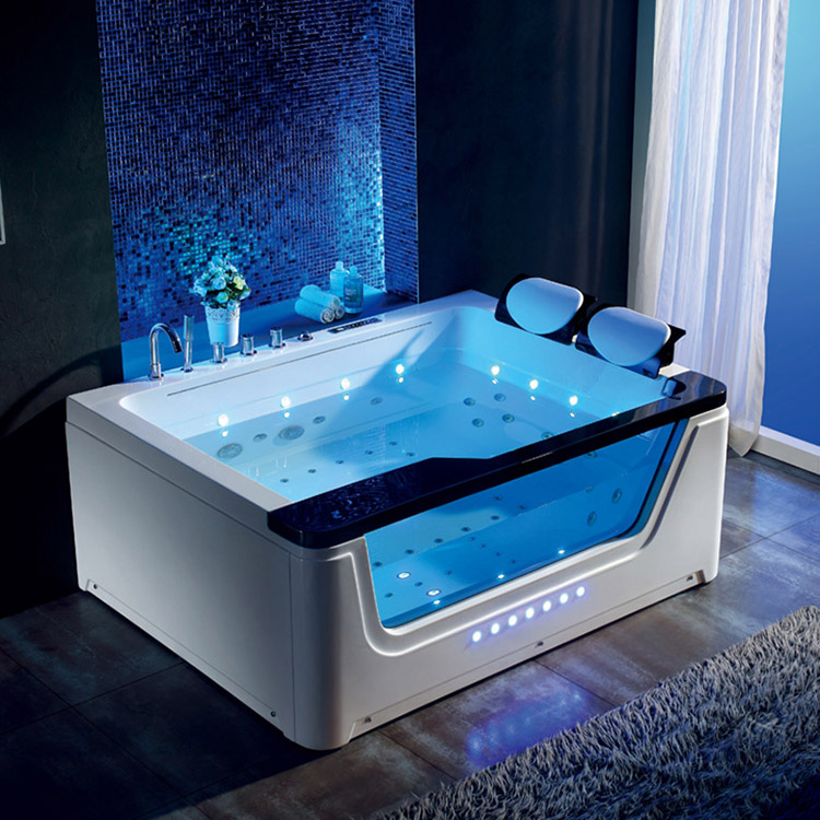 Bathroom Jacuzzi Tub Freestanding Jetted Tub with Acrylic Skirt