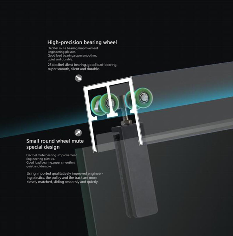 Factory Fast Shower Screen with Black Sliding System