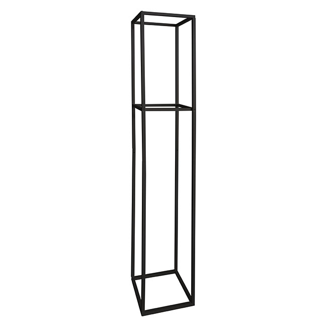 Tall Metal Flower Stand Black (33x200cmH)
