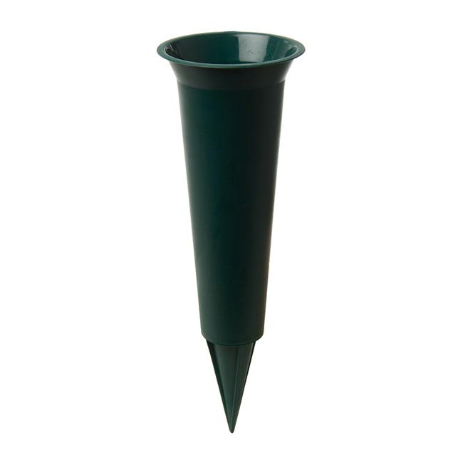 Cemetery Spike Flower Vase Green (10Dx33cmH)