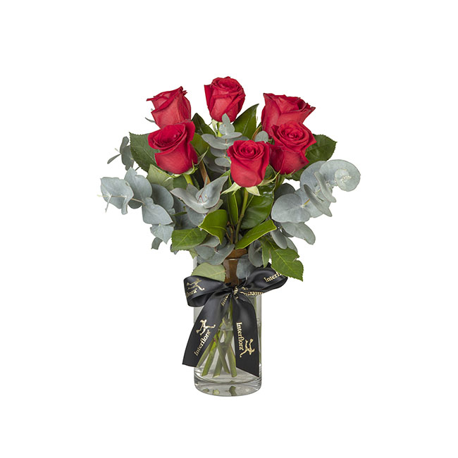 DIY Interflora 6 Red Rose Vase Arrangement Interflora Koch & Co