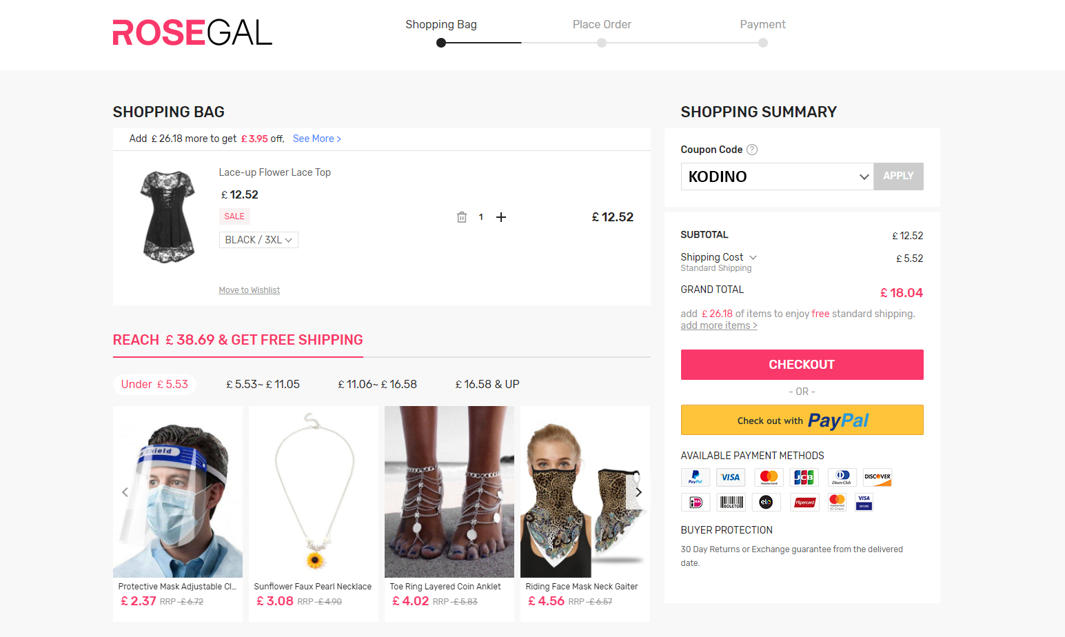 How to use Rosegal discount code