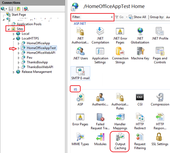 Disable Cache on Information Services IIS for a  Site