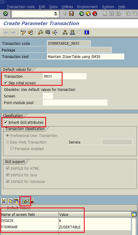 Create SAP Transaction to Maintain ABAP Table using SM30
