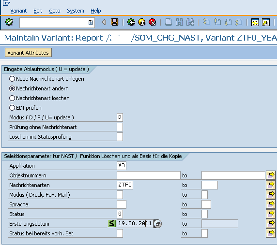 Create SAP Dynamic Variant using Date Calculation