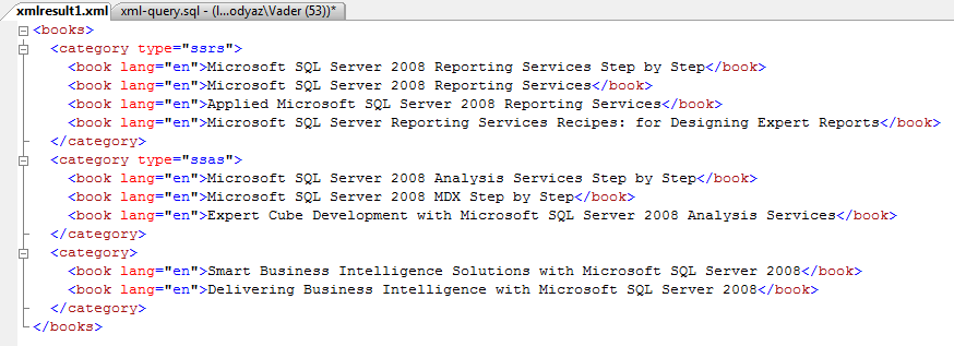 SQL XML Query in SQL Server 2008