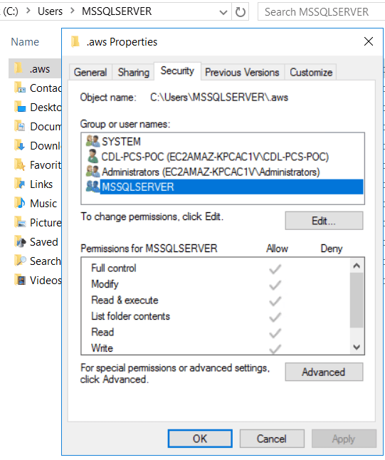 Execute AWS CLI Command using xp_cmdshell on SQL Server Database