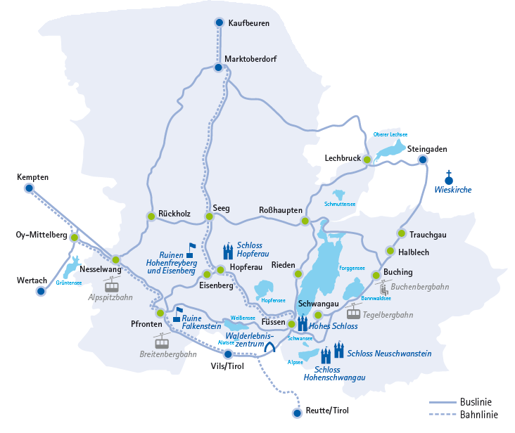 Städte Allgäu Karte KÖNIGSCARD Kostenlos mit Bus & Bahn