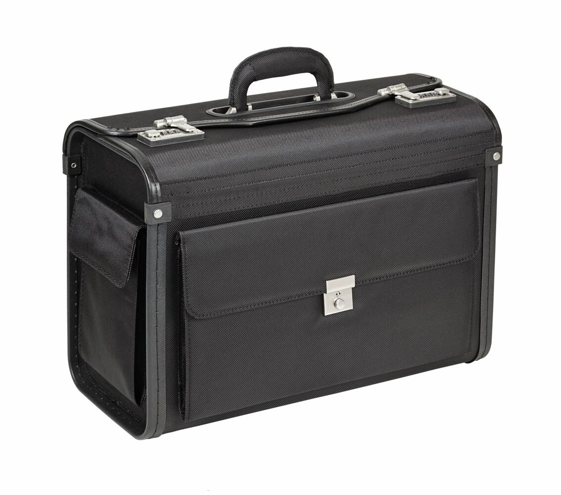 Pilotenkoffer 46cm aus Nylon in Schwarz kaufen
