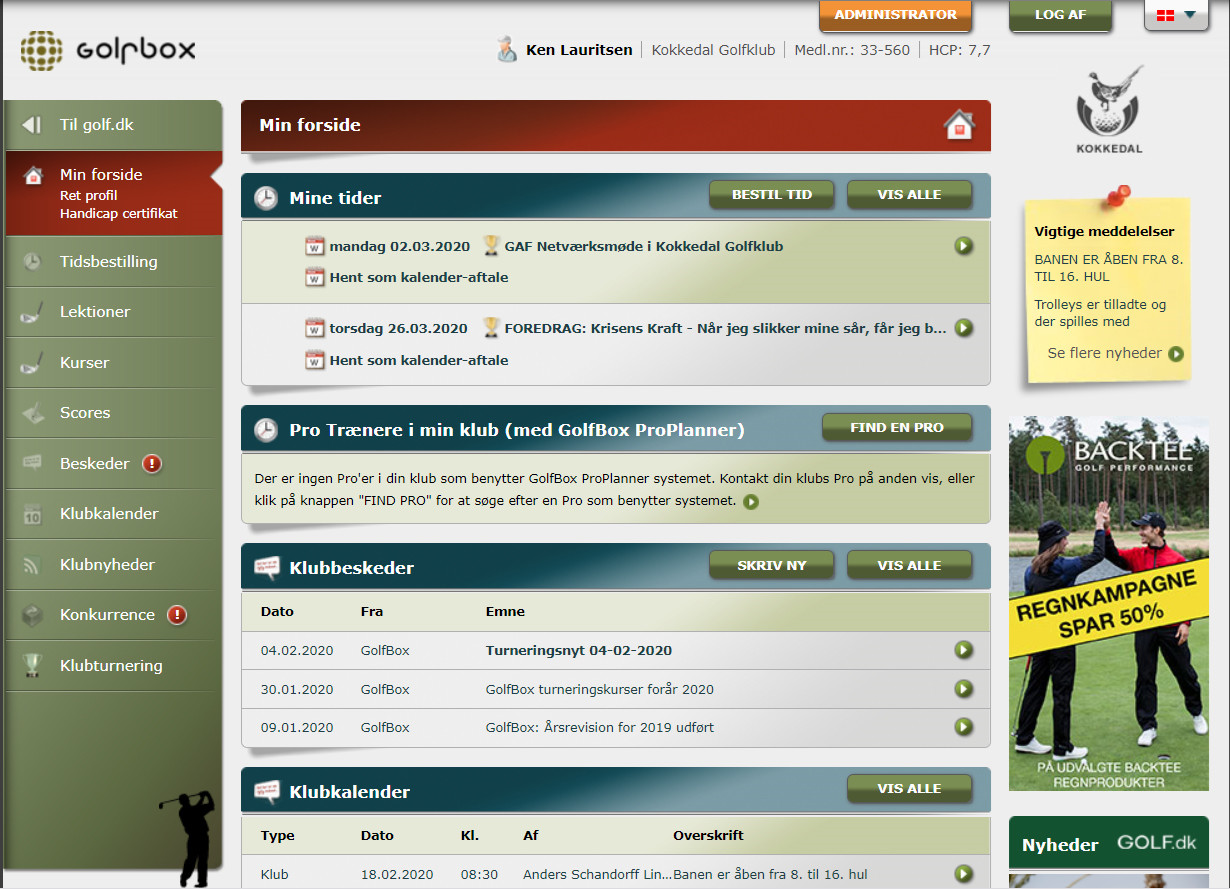 Golfbox Kokkedal Golfklub