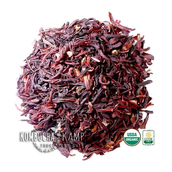 Buy Organic Hibiscus Tea, Loose Hibiscus Flower Tea Kombucha Kamp