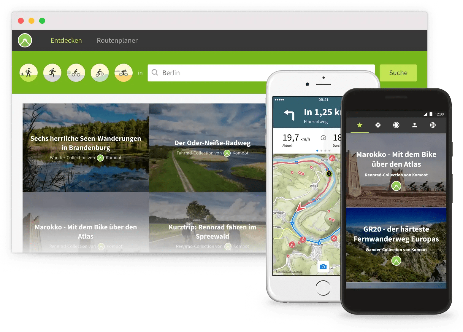 Features Komoot Fahrrad & WanderApp