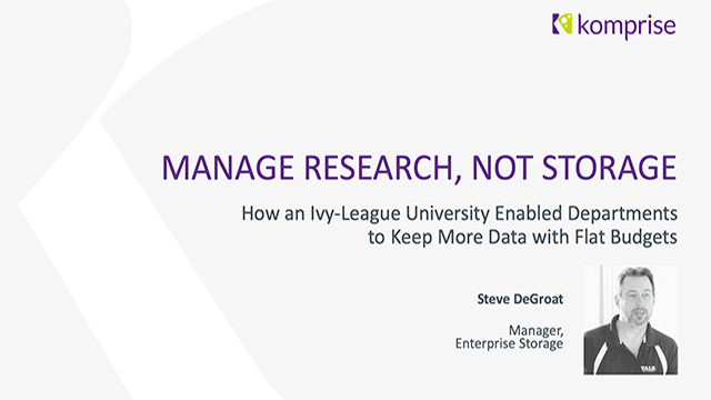 How an IvyLeague University Enabled Departments to Keep More Data with