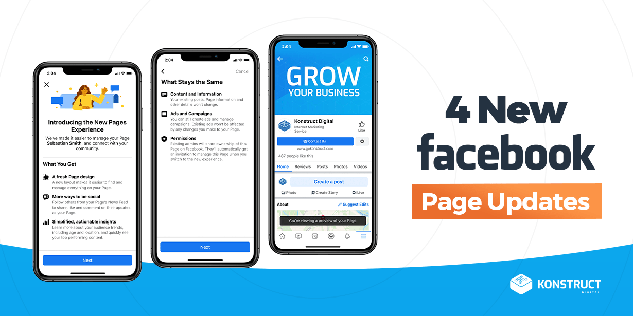 Facebook Dropped 4 New Facebook Page Updates Konstruct Digital
