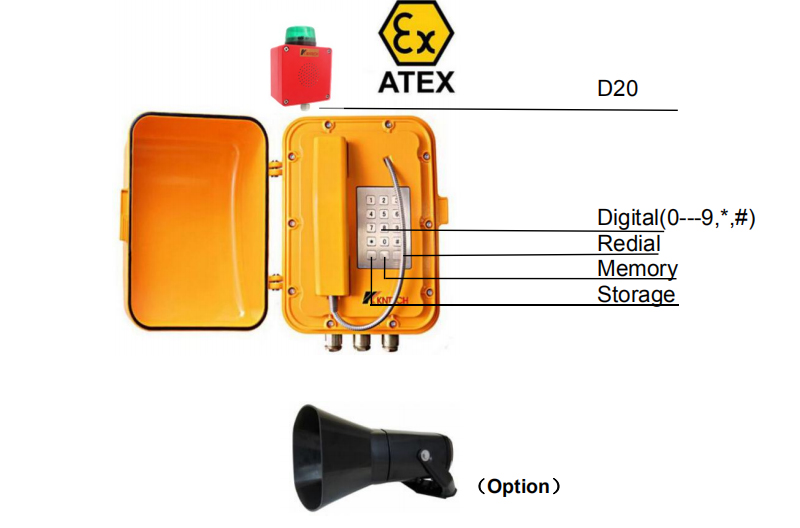 ATEX Telephone analogue&voip KNTECH