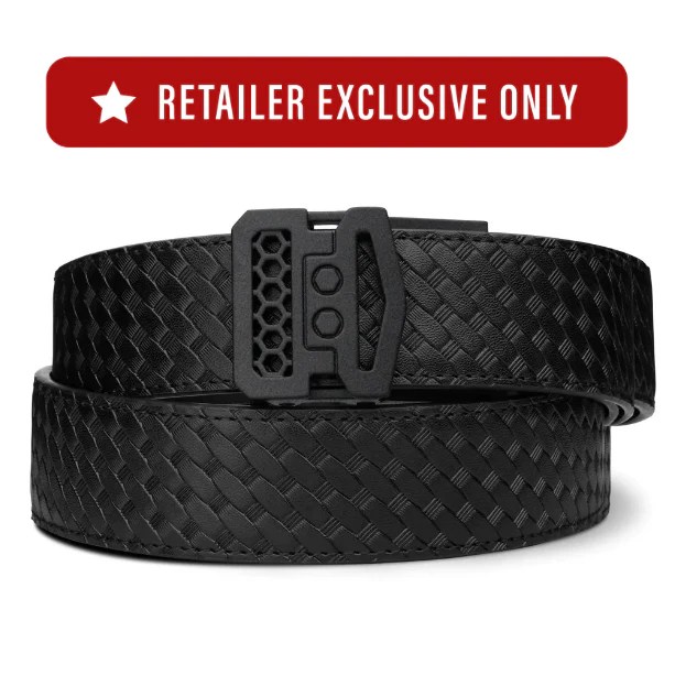 DEALER EXCLUSIVE X10 BUCKLE BASKETWEAVE / CARBON FIBER GUN BELT
