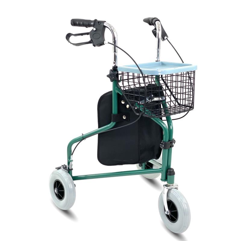 Buy 3 Wheel Rollator Walker With Tray, Basket & Bag Online Kosmochem