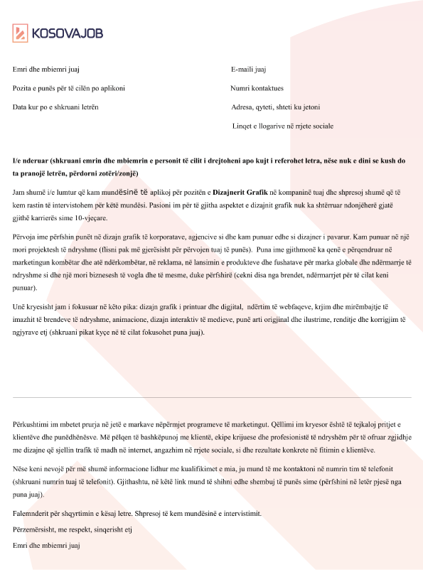 Leter Motivimi Per Drejtor Letter