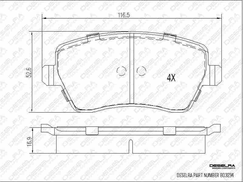 BRAKE PAD FRONT NISSAN ALMERA/MICRA/NP200 RENAULT CAPTURE/CLIO/DUSTER